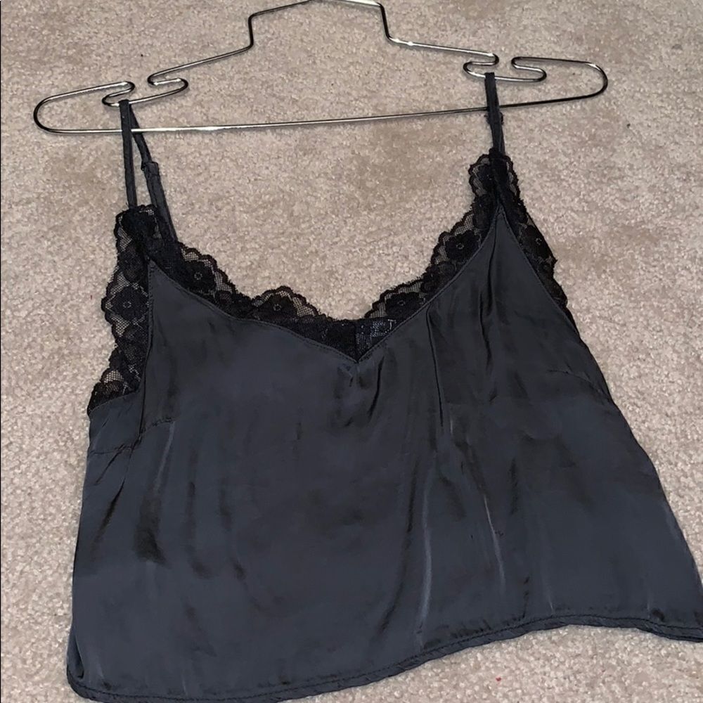 Sheer grey tank top  